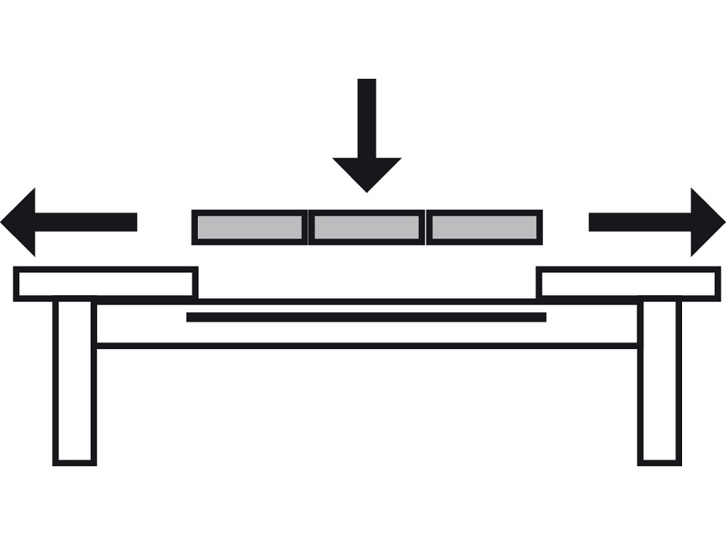 Guide Tavolo Apertura Centrale 3 Allunghe Portata kg.90 mm.120/2790 | Hafele - immagine 4